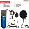5 Core 5 Core Recording Microphone Podcast Bundle - Professional Condenser Cardioid Mic Kit - w Desk Stand RM 7 BLU